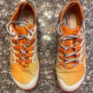 Merrill Barefoot Lithe Glove Cosmo Orange Shoes